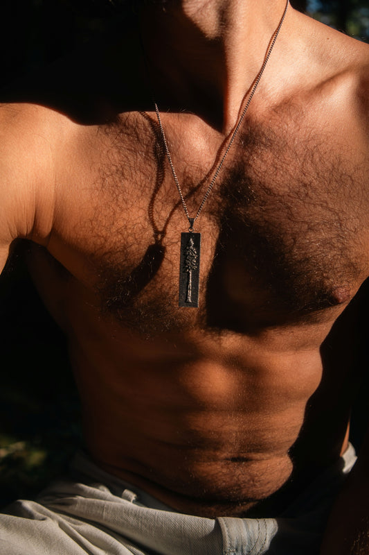 Coast Redwood Pendant in Sterling Silver