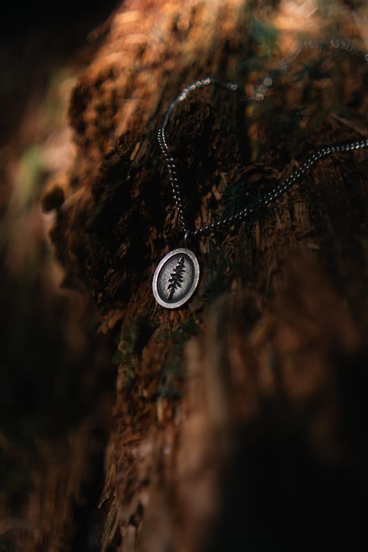 Sitka Spruce Pendant in Sterling Silver